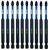 10 x Rennie Tools 100mm Long PZ2 Impact Screwdriver Driver