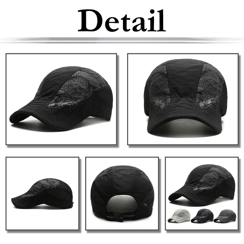 White Fang CA770 Men's Dragon Hat Cool Dragon Brim Cap