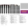 SHANY Artisans Easel 18 Piece Elite Cosmetics Brush Collection, Black