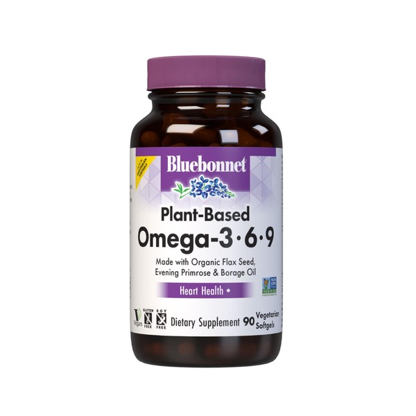 Bluebonnet Nutrition Plant Based Omega 3-6-9-1000 mg – for Heart