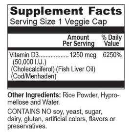 Optimal D3 – Vitamin D3 50,000 IU – 120 Capsules – Supports Bone, Immune & Overall Health – High-Potency Supplement