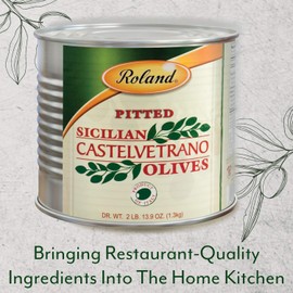 Roland Foods Castelvetrano Pitted Olives, Specialty Imported Food, 2 Lb 13.9 Oz Can