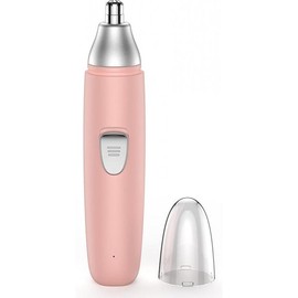 Nose Hair Trimmer, Professional Painless Eyebrow & Facial Hair Trimmer Powerful Motor and Dual-Edge Blades for Smoother Cutting (Pink) springtok - Colour: Pink