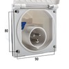 wamovo CEE Outdoor Socket Silver Splash-Protected IP 44 200-250 V,