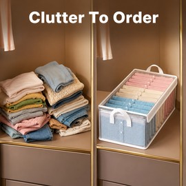 Foldable PVC Storage Box for Clothes - Transparent Dust-Resistant Organizer with Lid for Closets and Wardrobes