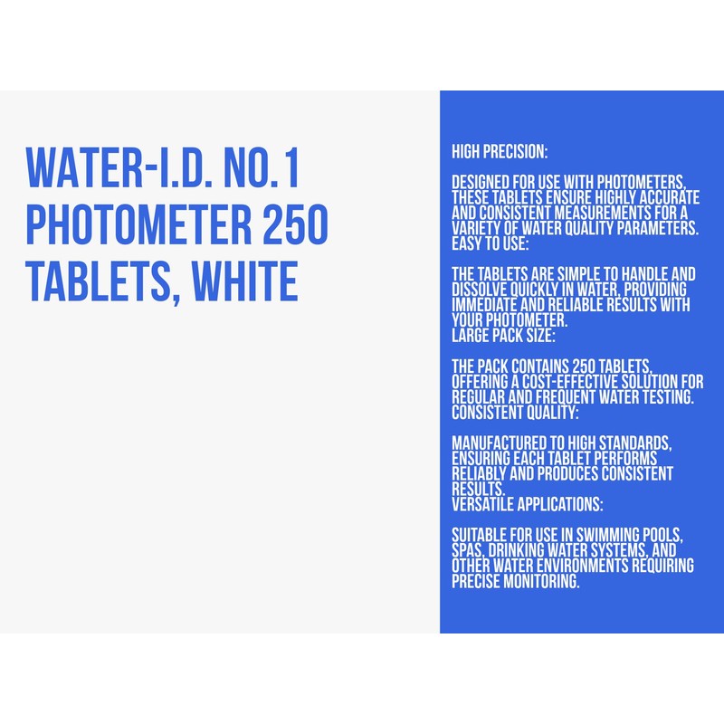 TEST ALL WATER - PoolLab DPD No.1 Tablets | Accurate