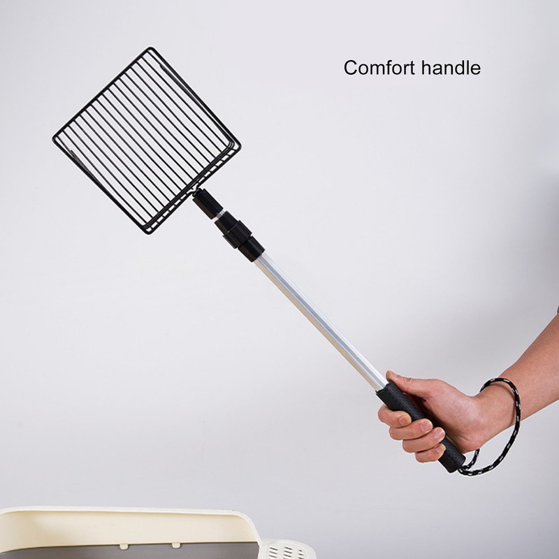 Extendable Cat Litter Scoop Lightweight Versatile Fine Screen Long Handle