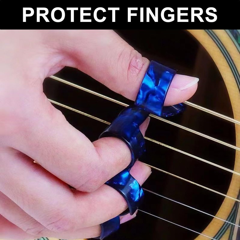 8PCS Guitar Finger Picks - Thumb Picks - Banjo Picks
