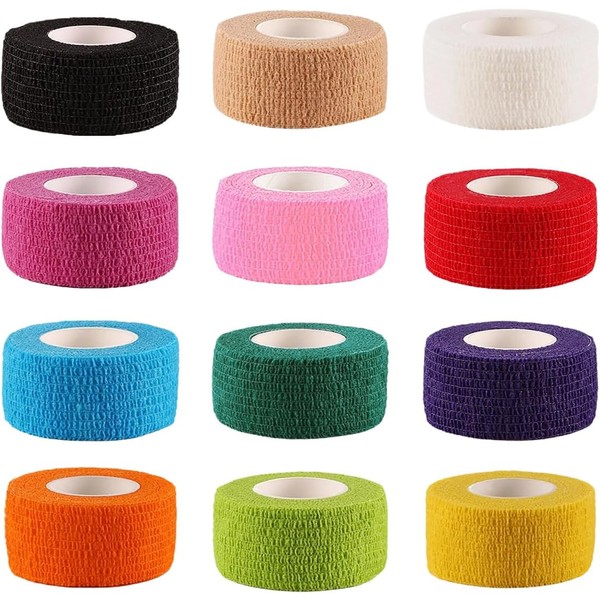 Aililong Selbstklebender Verband - Fixierbinde Selbsthaftend - Bunte Elastischer Verband