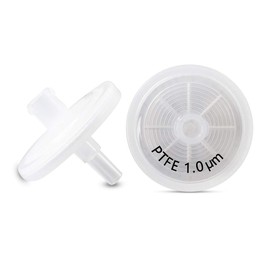 PTFE Syringe Filters [Wettability: Hydrophobic] 25mm Diameter 1.0 μm Pore Size for Laboratory Filtration [ CASE OF 100pcs] by Allpure Biotechnology (PTFE-25mm-1.0μm)