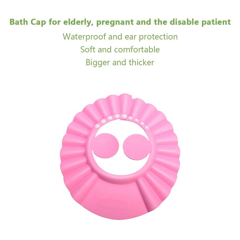 Kangwell Shower Cap Bathing Cap | with Earshield Soft Adjustable