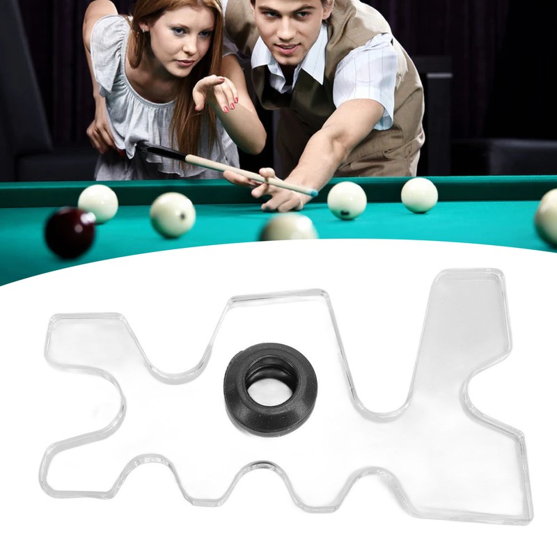 Clear Plastic Pool Billiard Cue Bridge Head Pool Stick Holder
