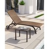 Crestlive Products Outdoor Side Table,Aluminum Rectangular Side/End Table, Small Patio