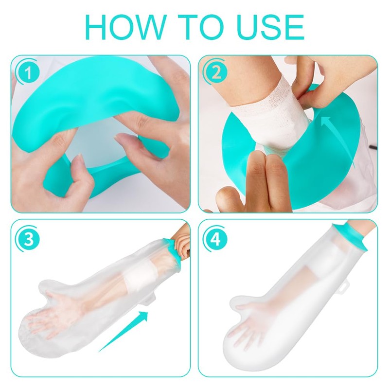 ANOMM Waterproof Arm Cast Cover for Shower - Green