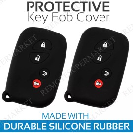 RemoteSuperMarket 2 Key Fob Cover for 2010-2015 Lexus RX350 Remote Case Rubber Skin Jacket