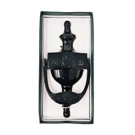 Exclusively Irish Claddagh Door Knocker for Front Door Celtic Brass Knocker Welcome Gift for Home 8'' (Black Brass)