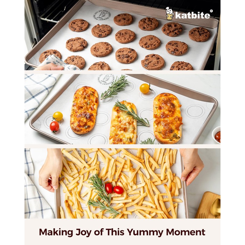 Katbite 100 Macaron Parchment Sheets Template Baking, Cookie Parchment, Printed