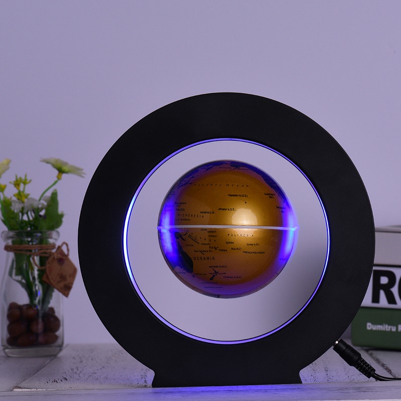 3.5 Inch Magnetic Levitation Floating Globe World Map Tellurion Anti
