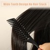 VOCOSTE Wide Tooth Slat Tail Comb Plastic Long Tail Comb