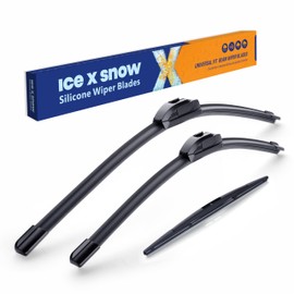 ICEXSNOW® Silicone Windshield Wiper Blades Replacement for Honda Fit 2009 2010 2011 2012-2020 Automotive Replacement Windshield Wiper Blades (28"+14"+14"Front Rear Wiper Blade Set)