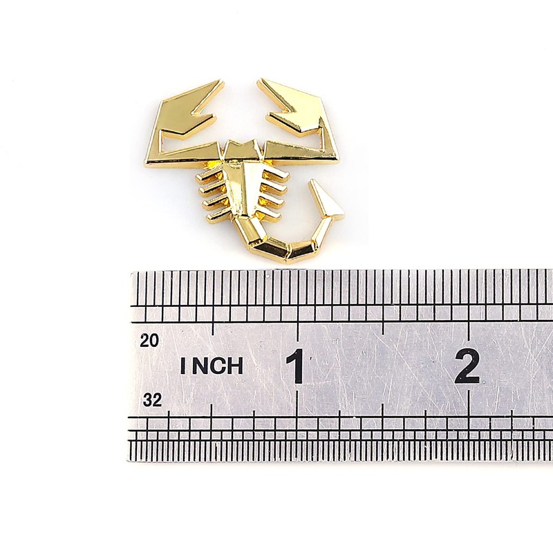 2 Pieces Scorpion Emblem 3D Metal Badge Car Side Back