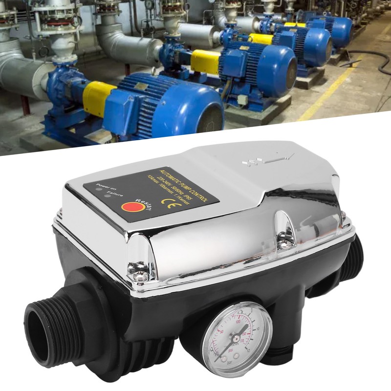 Water Pump Controller Silver Waterproof ABS Housing Intelligent Automatic 10A