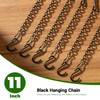Mikniri 6 Pack 11 Inch Plant Hanger,Black Hanging Chains with