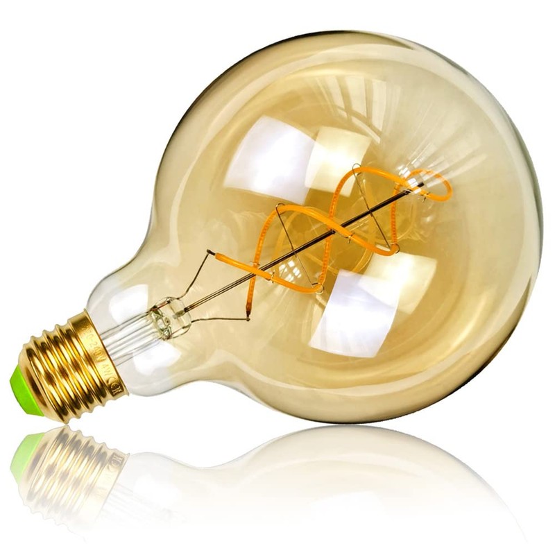 TIANFAN G125 Edison LED, 4W (25W Eq), 2000K Amber Light,