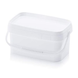 Bucket 2.6 L Rectangular x 2 L 2.5 L Food Safe Stackable Plastic Bucket 2.5 2 Litres White