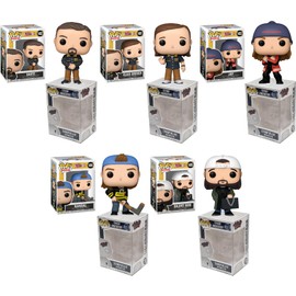 Funko Pop Clerks 3 + Protector: Pop! Movies Vinyl Figure (Gift Set Bundled with ToyBop Box Protector Collector Case) (Clerks Set of 5)