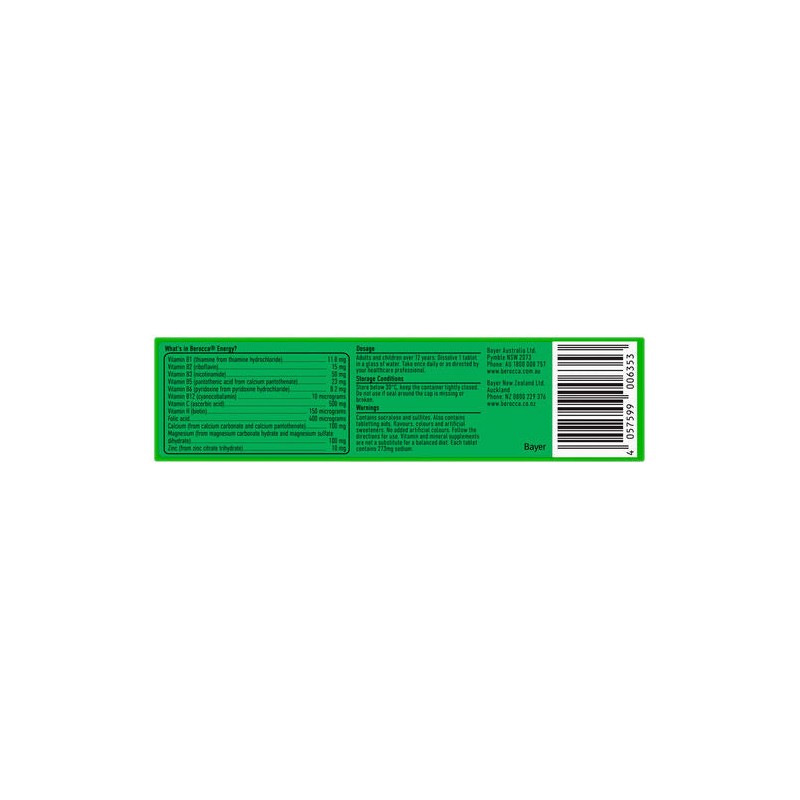 Berocca Energy Orange Effervescent Tablets 45 Pack