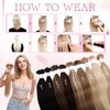 Elailite Real Hair Extensions Bondings Platinum Blonde 25 Strands 25