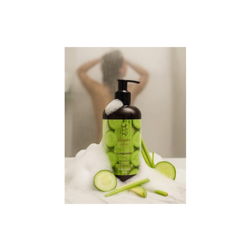 Jabón Líquido Oleum Vitae Cucumber Breeze Shower Gel, 360 G