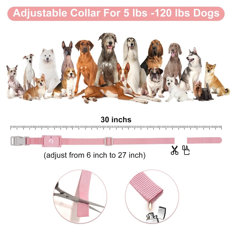 Pikabiu Dog Shock Collar with Remote Control 1800 FT, Adjustable
