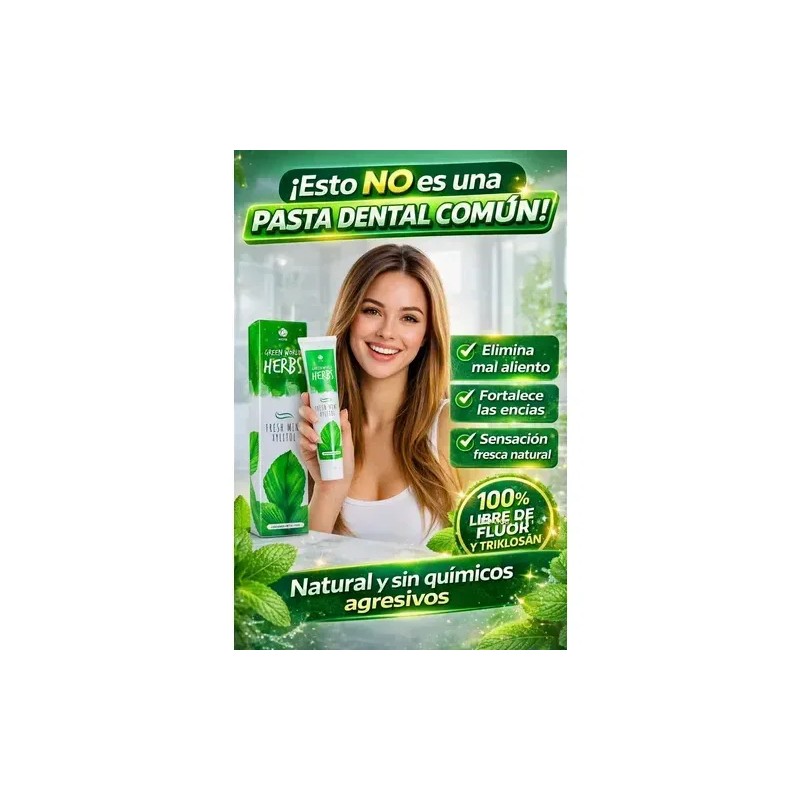 Pack 2 Crema Dental Green Herbs Hgw Sin Flúor Ni