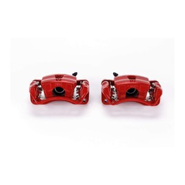 Power Stop Rear S2966 Pair of High-Temp Red Powder Coated Calipers For Mitsubishi Eclipse 2006-2012, Mitsubishi Galant 2004-2012 [Model Specific]