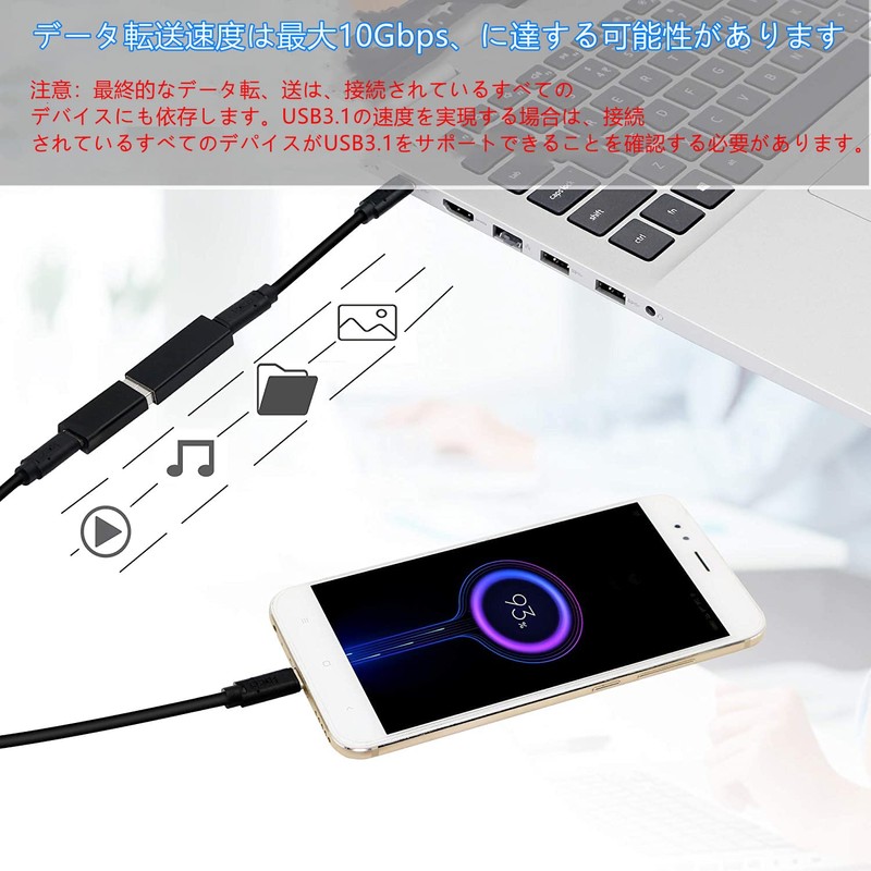 YFFSFDC USB-C Female to USB-A Female Converter Adapter, Type-C Female