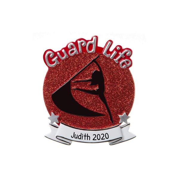 Personalized Flag Girl Ornaments - Color Guard Coach & Winter