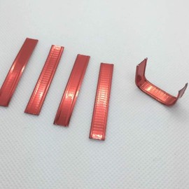 Weststone - Abrazaderas de alambre para bolsas de celofán (100 unidades, 5 x 1/4 pulgadas), color rojo metálico