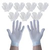 BLOOM SPIRITS Thin Work Gloves for Sweaty Hands, White, Anti-Slip,