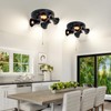SEEBLEN 4-Light Industrial Track Lighting with Pull Chain On/Off Switch,