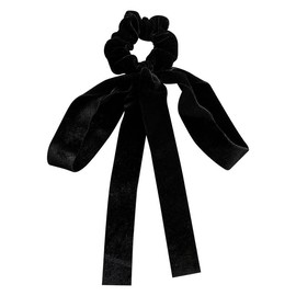 Avance Hair Accessory, Long, Ribbon, Velour, Hair Rubber, Scrunchie, Black, Adult, Cute, Women's