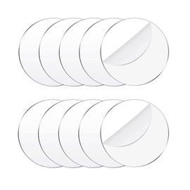 Clear Acrylic Plates, 10 Pieces, Diameter 3.9 inches (100 mm), Thickness 0.1 inches (3 mm), Round Acrylic Plates, Signs, Interior, Photo Stands, Specimens, Displays, Keychains, Figurines, Crafts