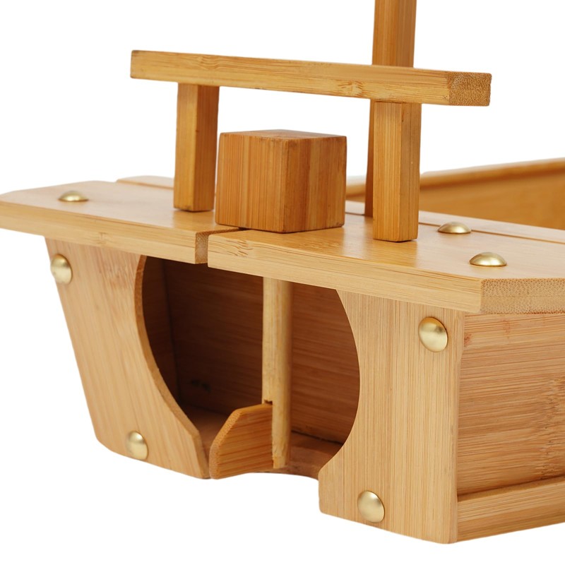 Sushi Boat Serving Tray, 31.5 Inch Large Size Bamboo Sushi