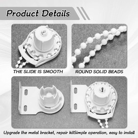 Hertl 28mm Roller Blind Clutch - Comprehensive Window Blinds and Shades Repair Kit with Metal Bracket and Beaded Chain - Suitable for Roller Shades and Roller Blinds
