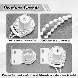 Hertl 28mm Roller Blind Clutch - Comprehensive Window Blinds and Shades Repair Kit with Metal Bracket and Beaded Chain - Suitable for Roller Shades and Roller Blinds