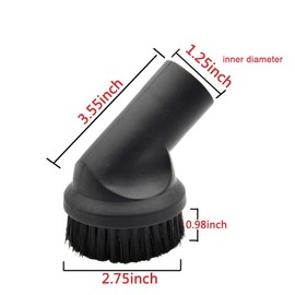 EZ SPARES Universal Vacuum Cleaner Soft Dust Big Caliber Brush 32mm&35mm 1 1/4"&1 3/8" Diameter with Adapter Fit for Most Brand Great for Cleaning Big Dust