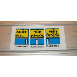 Williams EARTHSHAKER Pinball Machine Drop Target Decal Set