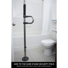 Signature Life Single Grab Bar Accessory, Compatible with The Signature-Life-Sure-Stand-Pole, Graphite