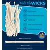 Ner Mitzvah Natural Cotton Smokeless Wicks – 50 Count (Approx.)